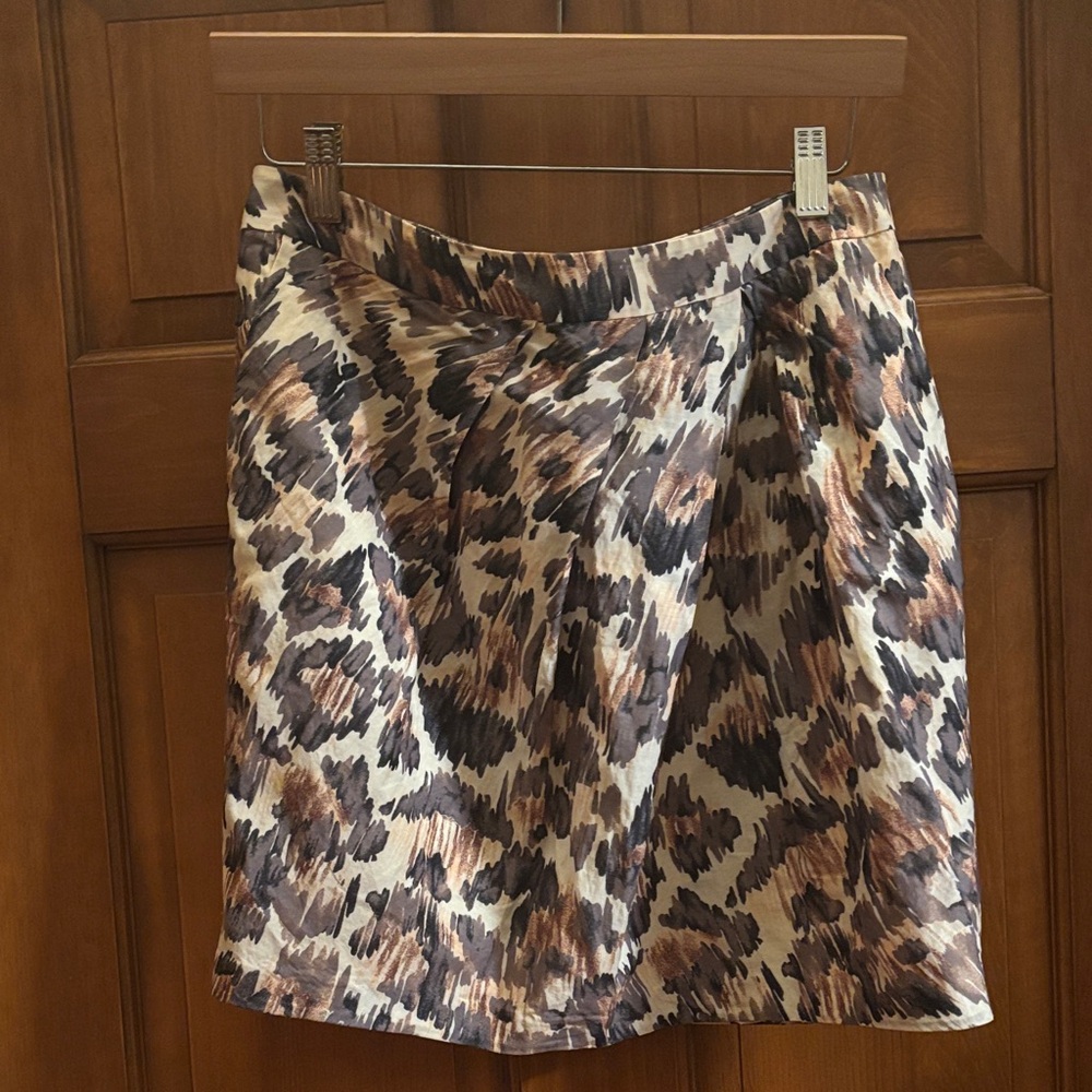 7 For All Mankind Leopard-Print Mini Skirt